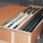 Mixed cardboard-wood packages 