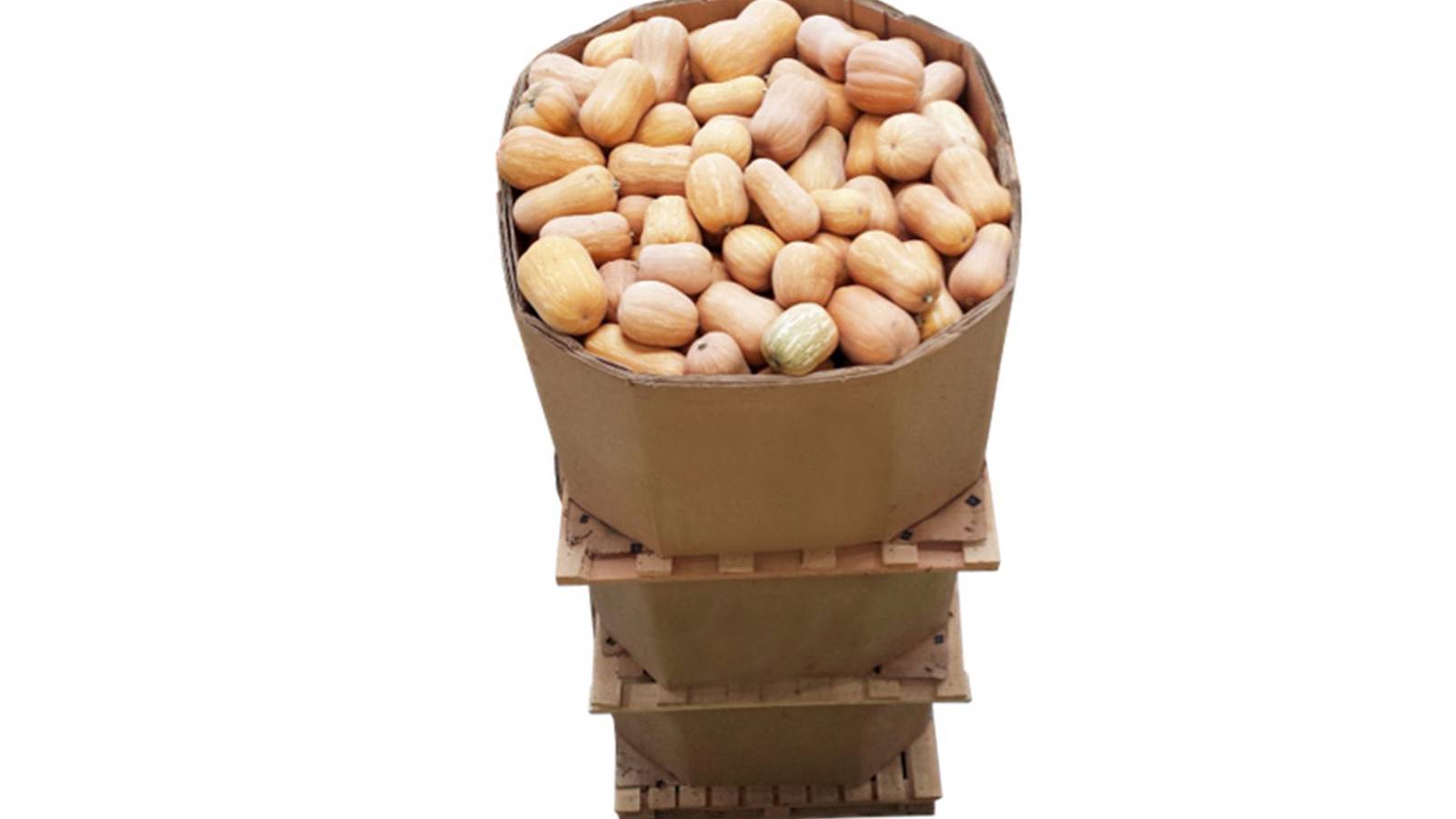 embalaje industrial octogonal apilado