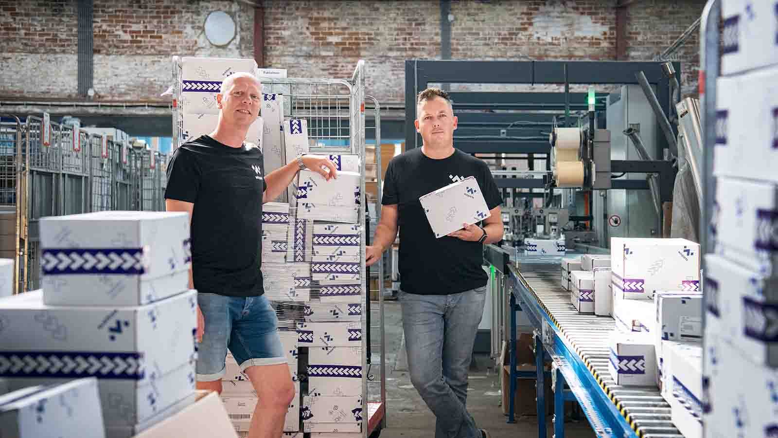 Winparts collega's op de verzendafdeling