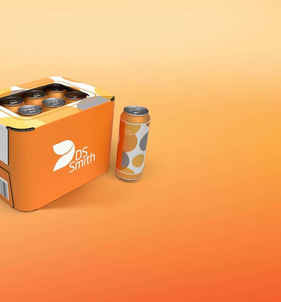 DS Smith Round Wrap med orange baggrund