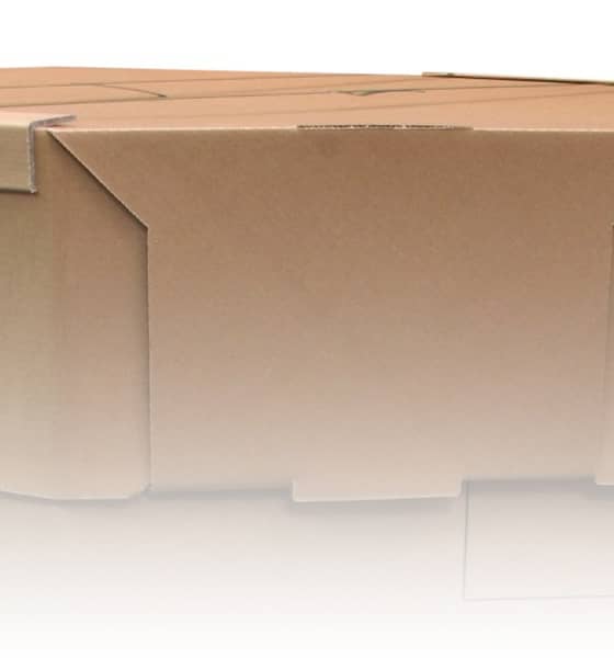 Deckel eines Oktabiners aus Wellpappe.