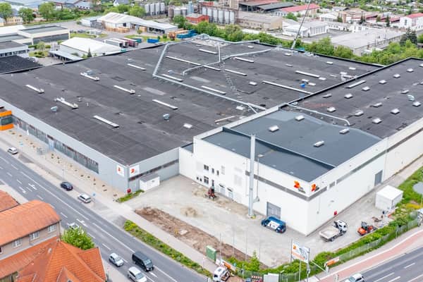 Luftbild vom DS Smith Werk in Arnstadt