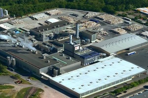 DS Smith Werk Aschaffenburg aus der Vogelperspektive.