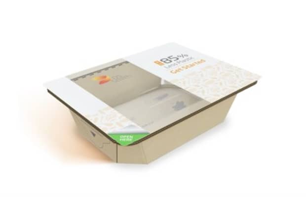 DS Smith Easy Bowl für frische Lebenmittel in braun.