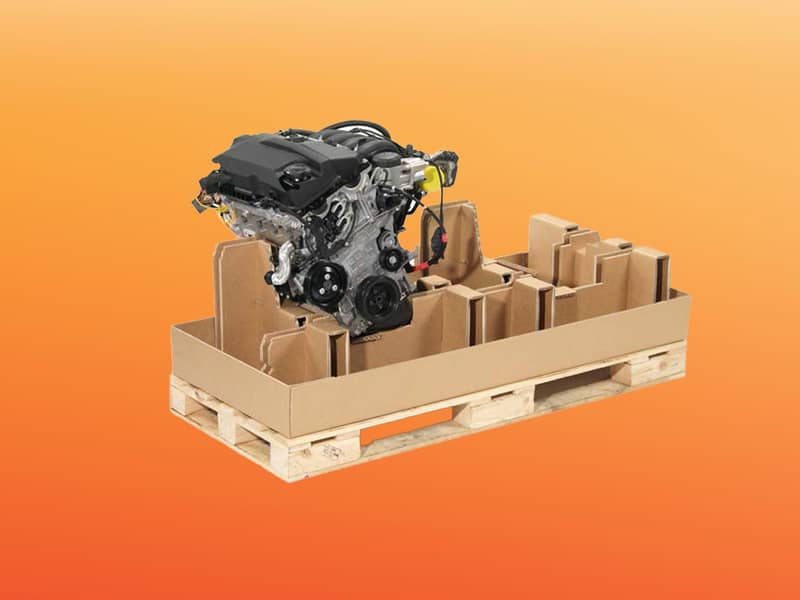 Automotive-verpakking van golfkarton voor motoronderdelen – verpakkingsoplossing van DS Smith.