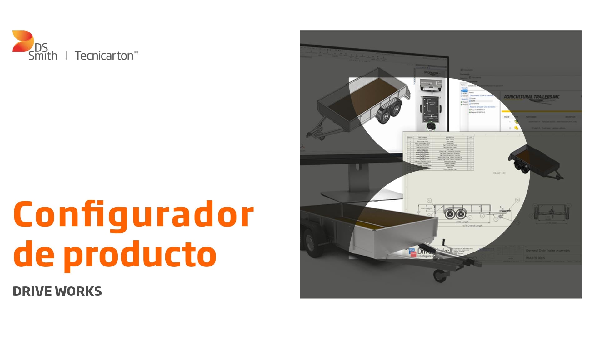Captura configurador de producto junto a logo de DS Smith Tecnicarton