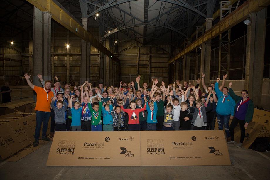 DS Smith supports Kent Scouts Big Cardboard Sleep Out with recyclable cardboard shelters