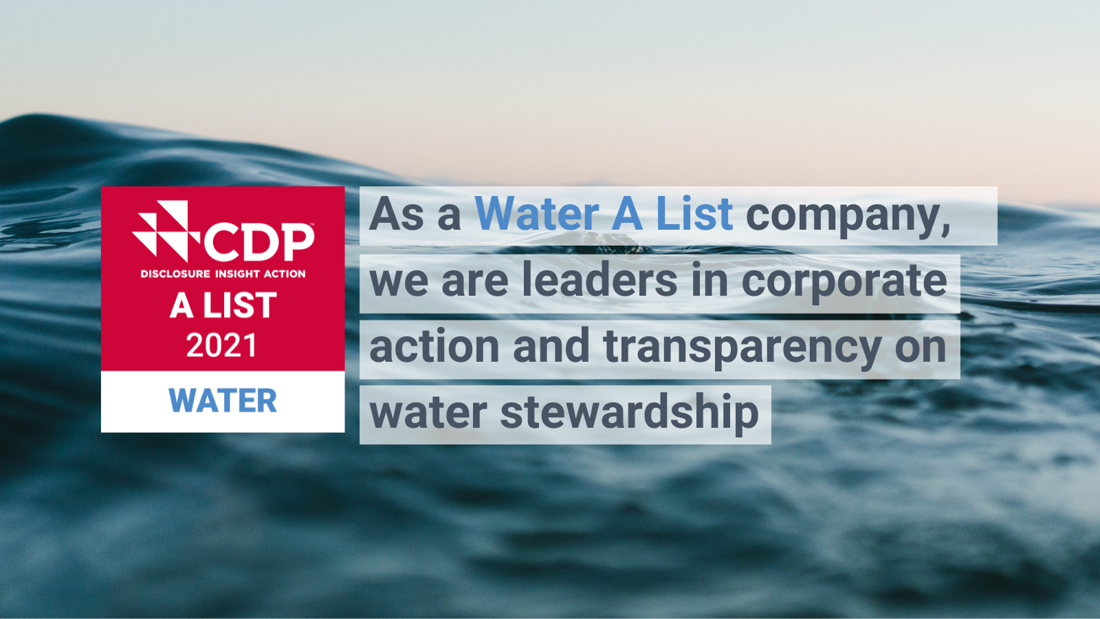 prestigieuze ‘A-lijst’ voor de bescherming van watervoorraden van het Customer Data Platform (CDP) 