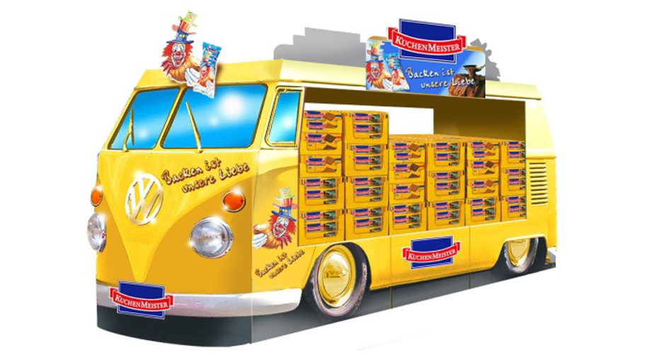 Displej VW hippie autobus v životní velikosti