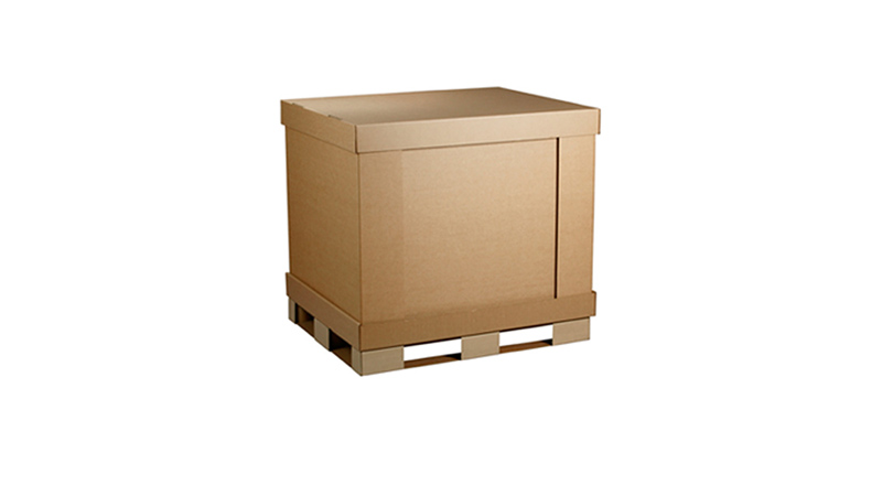 teollisuuteen soveltuva ruskea aaltopahvinen kontti