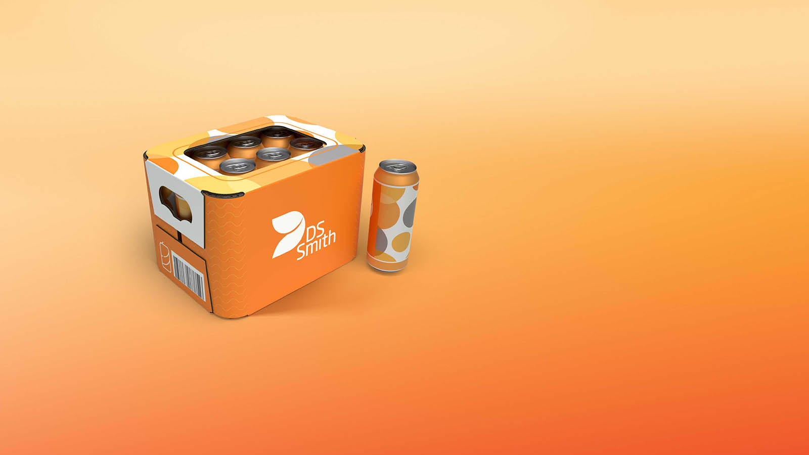 DS Smith Round Wrap med orange baggrund