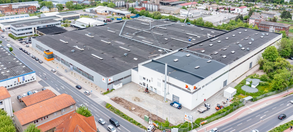 Luftbild vom DS Smith Werk in Arnstadt