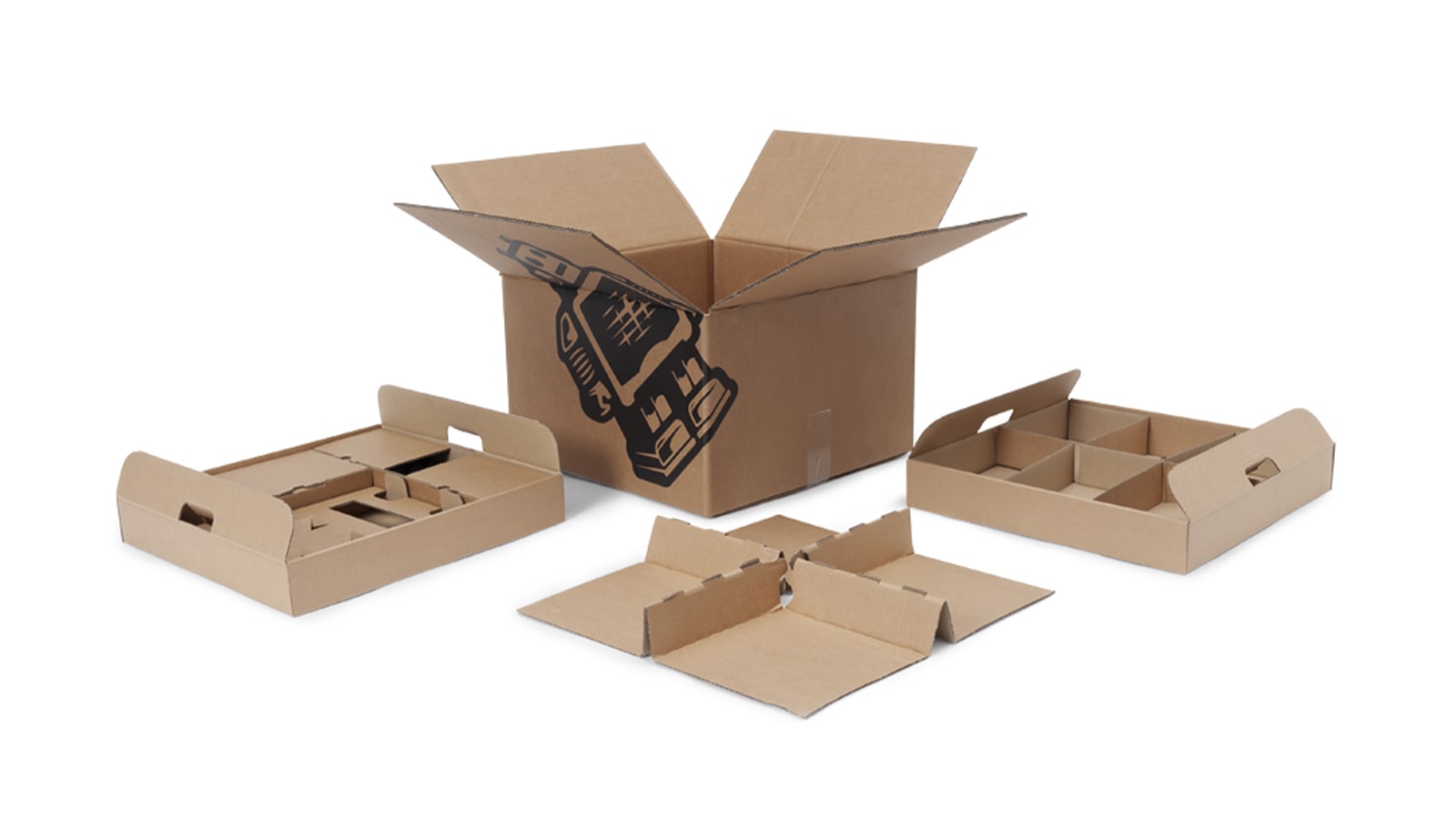 Craftelier - Set van 5 chipboards, geperst, compact, voor het