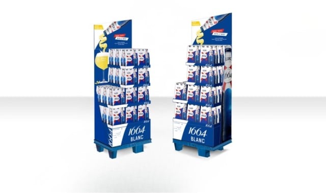 Carlsberg 1664 blanc Display produziert von DS Smith