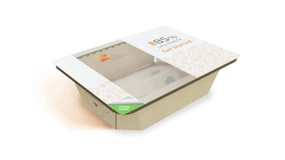 Verpackung aus Wellpappe für frische Lebensmittel.