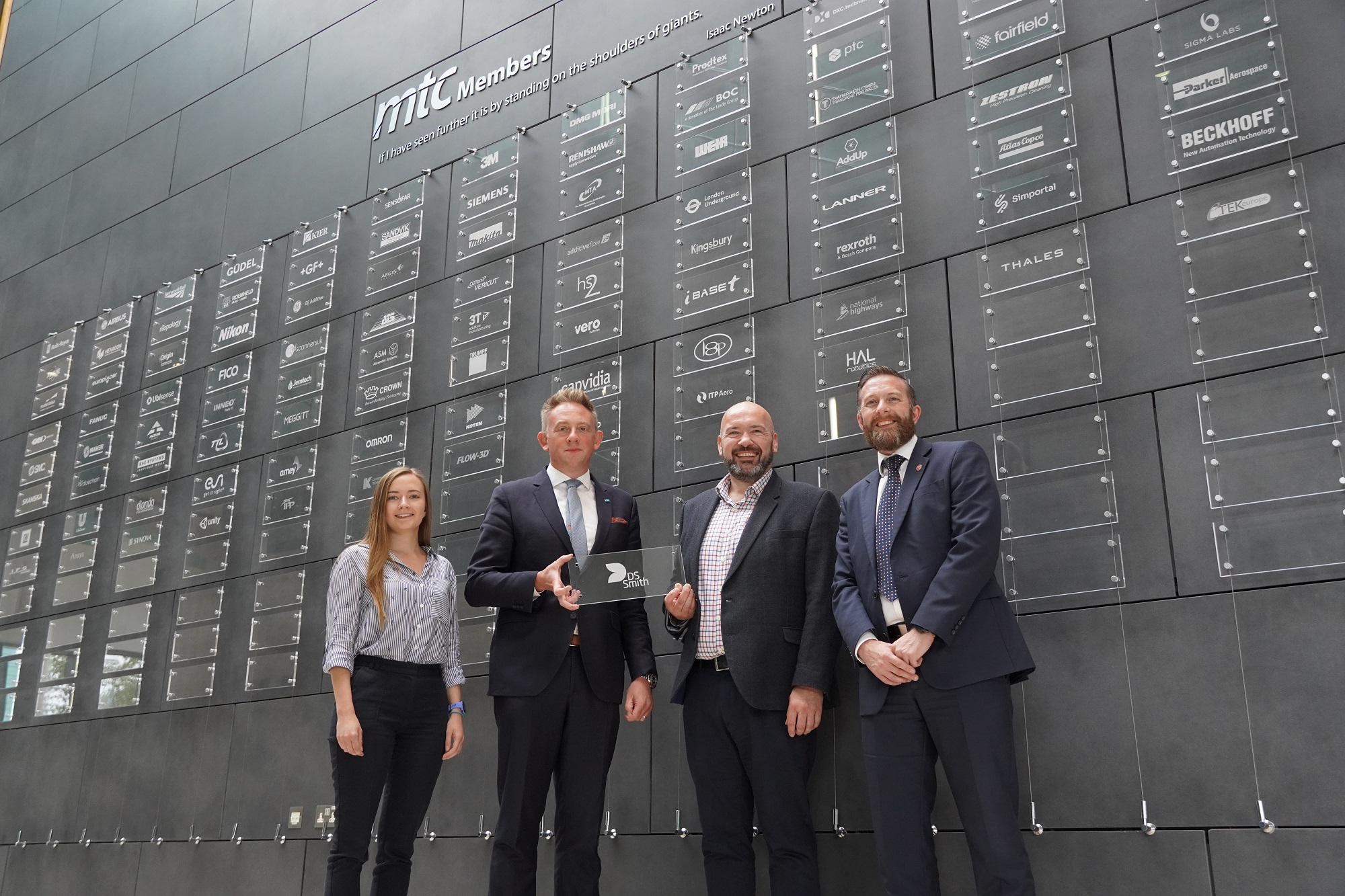 Left to right: Rachael Biggs (DS Smith), Simon Philip Smith (MTC), Glynn Tomlinson (DS Smith) and Colin Bancroft (MTC)