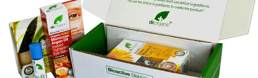 Нова серия опаковки специално за онлайн предложенията на DR Organic