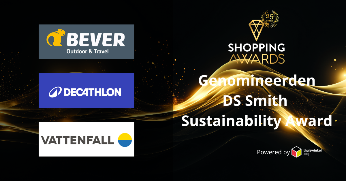 De genomineerden van de DS Smith Sustainability Award zijn: Bever, Decathlon en Vattenfall Energiewinkel