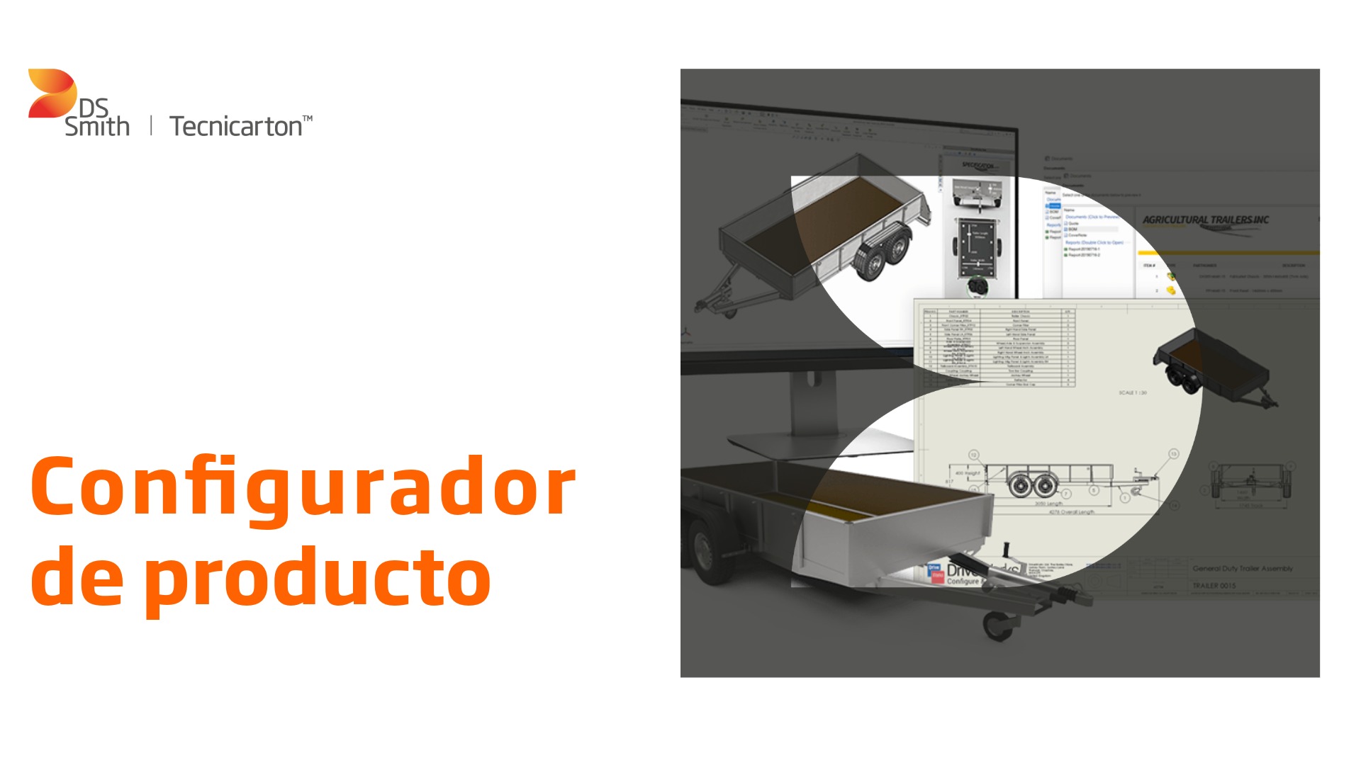 Captura configurador de producto junto a logo de DS Smith Tecnicarton