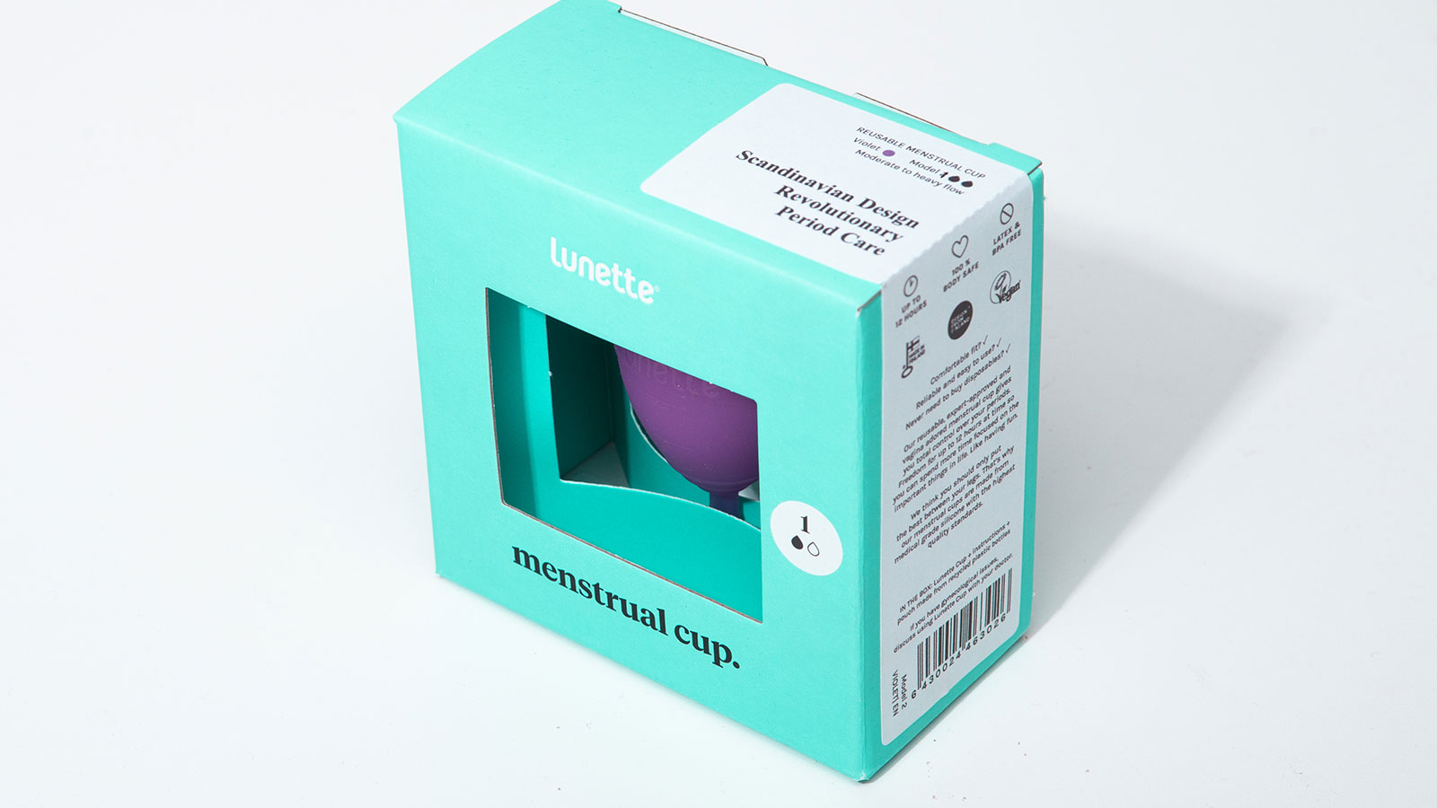 Lunette kuukautiskupin pakkauksessa ei ole lainkaan muovia 