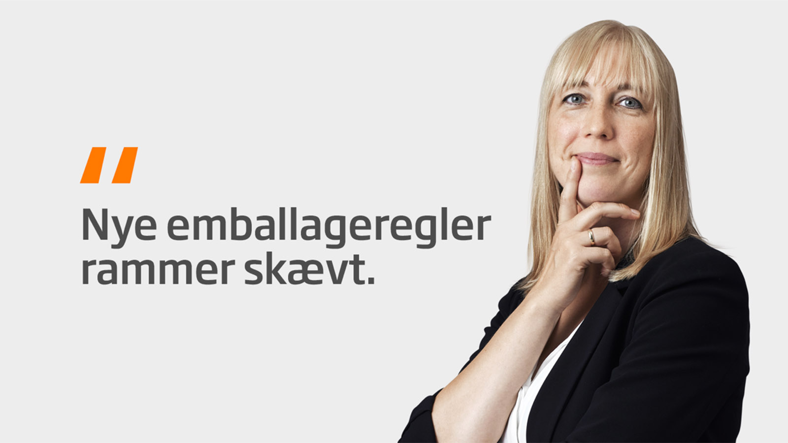 Nye emballageregler rammer skævt - eftertænksom kvinde