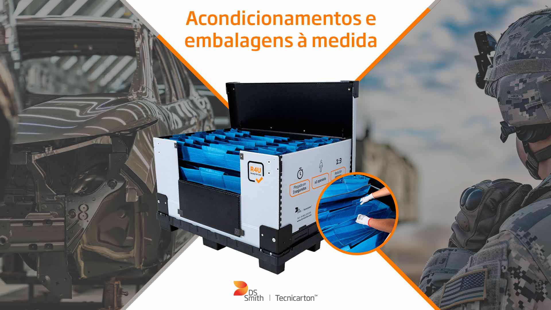 embalagem retornável e acondicionamento personalizado