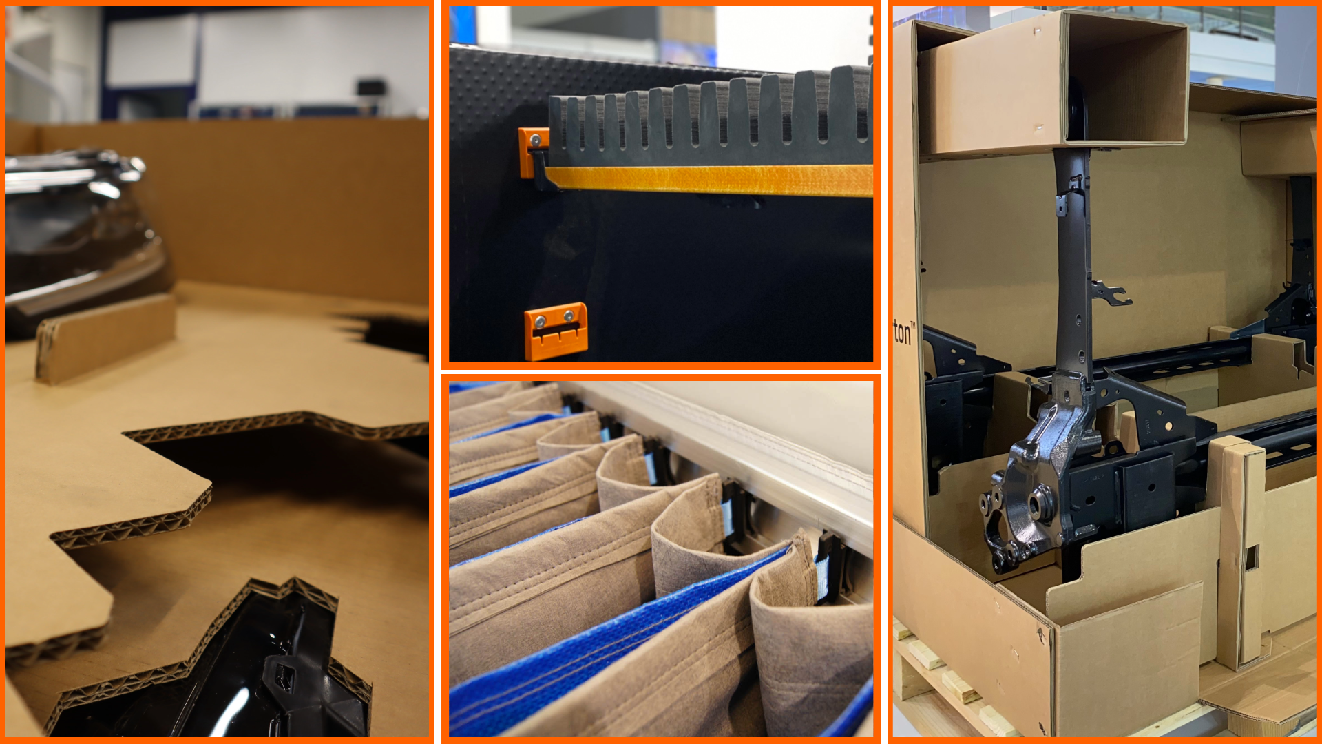 Acondicionamientos internos de embalajes tanto de cartón ondulado como retornable