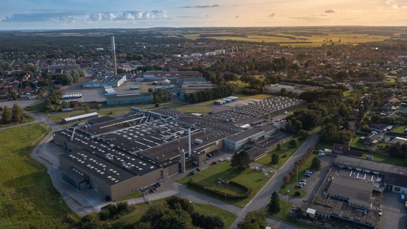 DS Smith fabrik i Grenaa set ovenfra