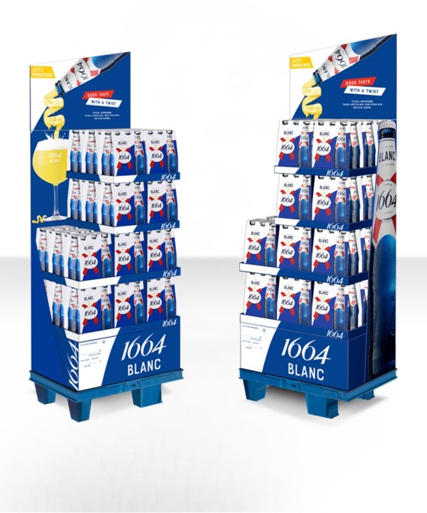 Carlsberg 1664 blanc Display produziert von DS Smith