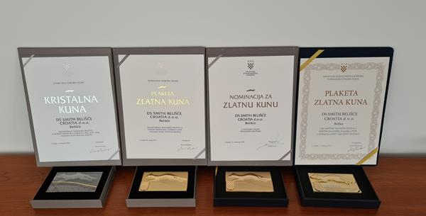 DS Smith Belišće Croatia dobitnik je nagrada Kristalna i Zlatna kuna