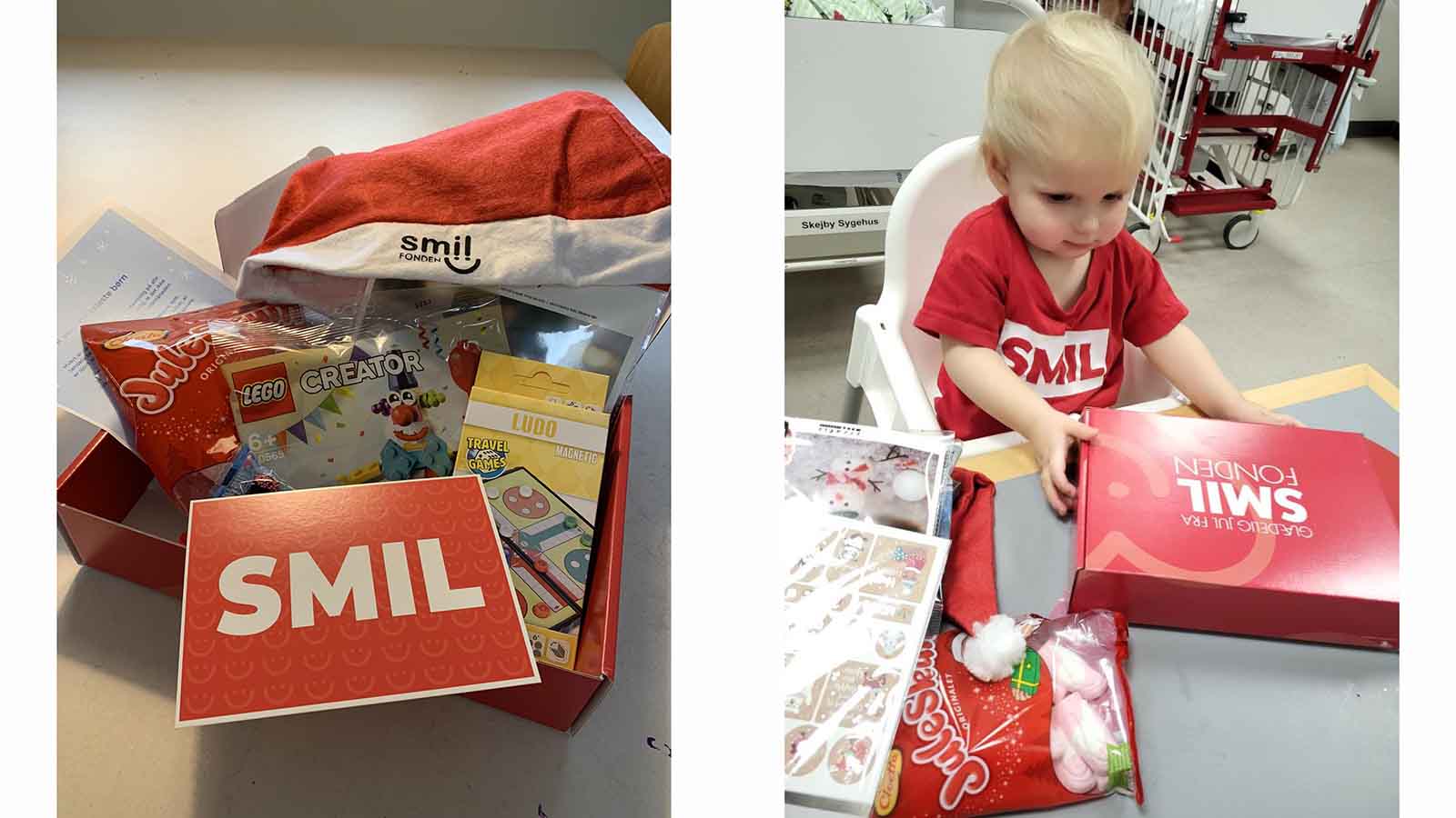 SMIL-kasserne er fyldt med spændende lege og legetøj og bidrager til, at kronisk syge børn med forskellige diagnoser i løbet af december kan glædes over indeholdet i kassen.