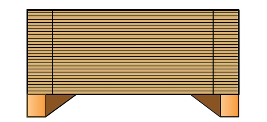store corrugated board on dry pallets