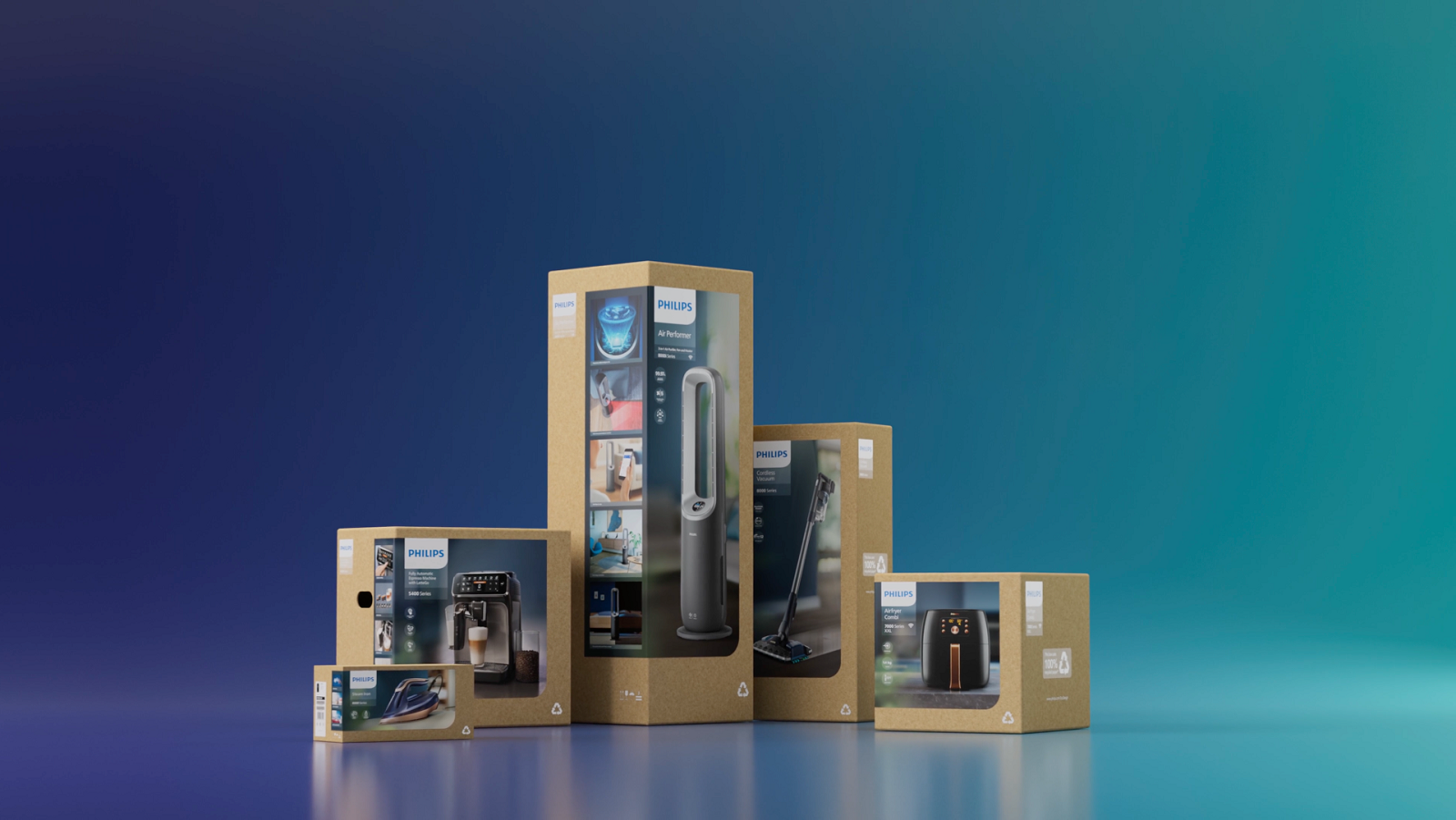 DS Smith har samarbejdet med Versuni, leverandør af nogle af verdens mest kendte husholdningsapparater, om at producere og levere 100% genanvendte og genanvendelige emballageløsninger