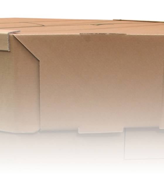 Deckel eines Oktabiners aus Wellpappe.