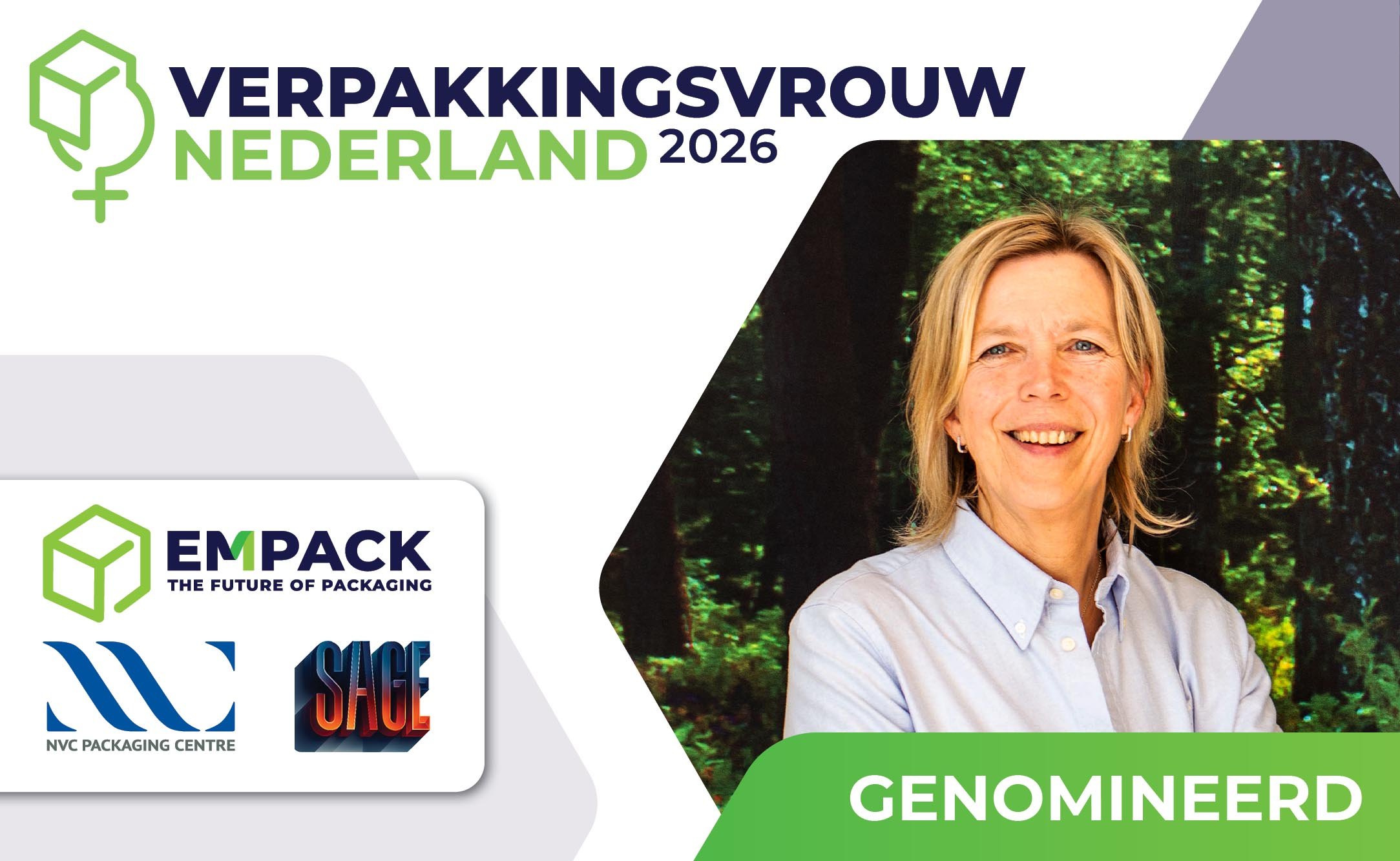 Petra Siens, Design & Innovation Manager bij DS Smith, genomineerd voor Verpakkingsvrouw Nederland 2026.