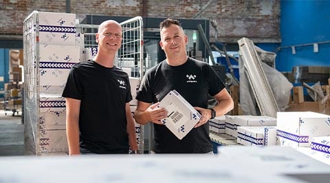 Winparts collega's op de verzendafdeling
