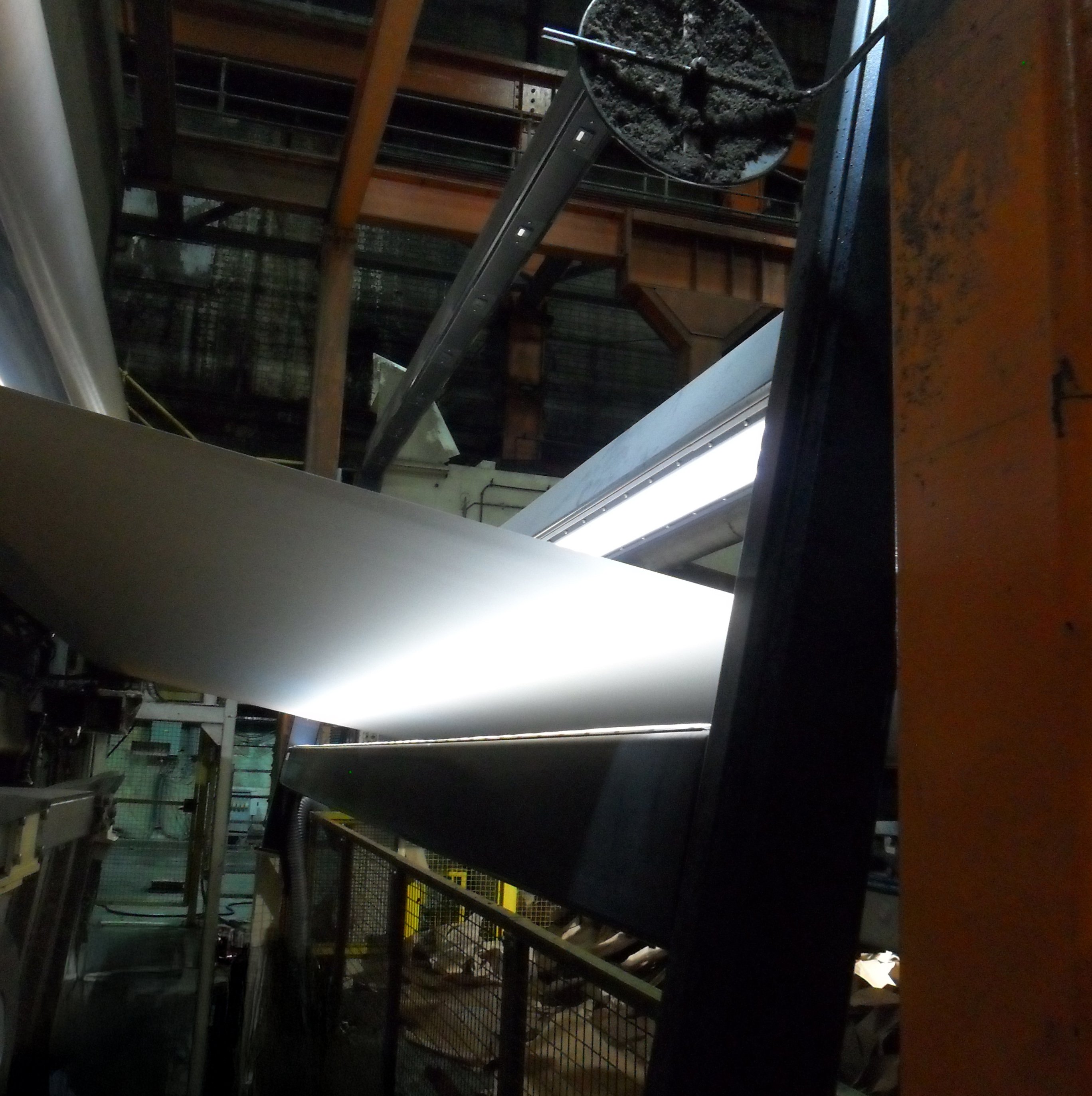 Image of inside a paper machine
